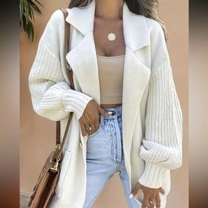 Elegant Cream Cardigan Sweater